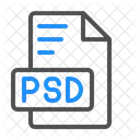 Psd photoshop document  Icon