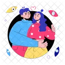 Public Romance Public Kissing Couple Kissing Icon