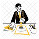 Public Notary Contract Form Icon