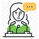 Public Speaker Speech Statement Icon