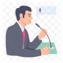 Man Speaking Public Speaker Public Speech Icon