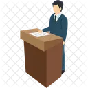Public Speaker Communication Presentation Icon