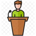 Public Speaking Communication Skills Presentation Icon