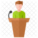 Public Speaking Communication Skills Presentation Icon