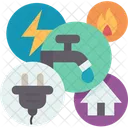 Public Utilities Water Electricity Icon