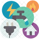 Public Utilities Water Electricity アイコン