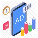 Anuncio Digital Anuncio Movil Anuncio En Linea Icono