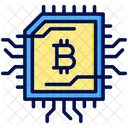 Puce Bitcoin Exploitation Miniere Icône