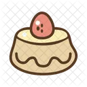 Pudding Cake Cherry Icon