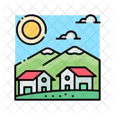 Pueblo Paisaje Naturaleza Icono