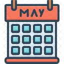 Mayo Calendario Mes Icono