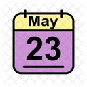 Mayo Calendario Fecha Icono