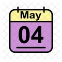 Mayo Calendario Fecha Icono