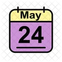 Mayo Calendario Fecha Icono