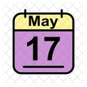 Mayo Calendario Fecha Icono