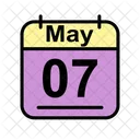 Mayo Calendario Fecha Icono