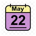 Mayo Calendario Fecha Icono