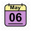 Mayo Calendario Fecha Icono