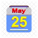 Mayo Calendario Fecha Icono