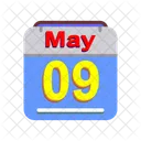 Mayo Calendario Fecha Icono
