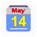 Mayo Calendario Fecha Icono