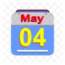 Mayo Calendario Fecha Icono