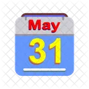 Mayo Calendario Fecha Icono