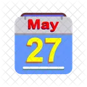 Mayo Calendario Fecha Icono