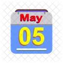 Mayo Calendario Fecha Icono