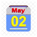 Mayo Calendario Fecha Icono