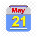 Mayo Calendario Fecha Icono