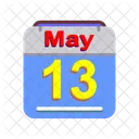 Mayo Calendario Fecha Icono