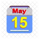 Mayo Calendario Fecha Icono