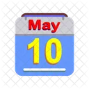Mayo Calendario Fecha Icono