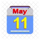 Mayo Calendario Fecha Icono
