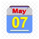 Mayo Calendario Fecha Icono
