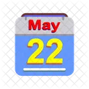 Mayo Calendario Fecha Icono