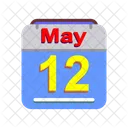 Mayo Calendario Fecha Icono