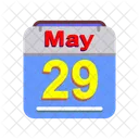 Mayo Calendario Fecha Icono