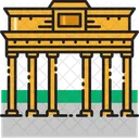 Puerta De Brandenburgo Berlin Brandeburgo Icono