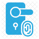 Puerta Inteligente Escaner Dactilar Biometria Icono