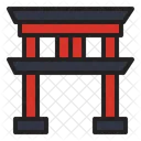 Puerta Torii Ano Nuevo Chino Japon Icono