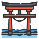 Puerta Torii Japon Sintoismo Icono