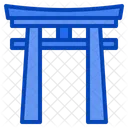 Puerta Torii Hito Santuario Sintoista Japones Japon Icono