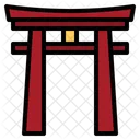 Puerta Torii Hito Santuario Sintoista Japones Japon Icono