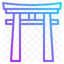 Puerta Torii Hito Santuario Sintoista Japones Japon Icono