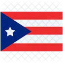 Puerto Bandera Puerto Rectangulo Icono