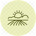 Puesta De Sol En Tierras De Cultivo Puesta De Sol Tierras De Cultivo Icono