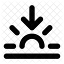 Puesta De Sol Tarde Puesta Del Sol Icono