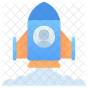 Inicio Lanzamiento Cohete Icono